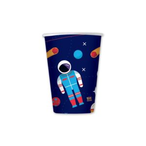ART. P115 SET 8 BICCHIERI ASTRONAUT 200CC PER PARTY, FESTA, COMPLEANNO
