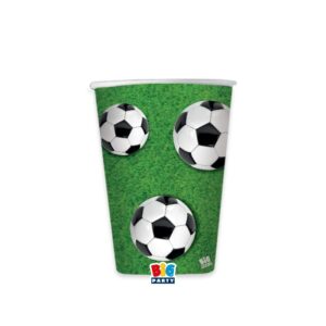 ART. P118 SET 8 BICCHIERI FOOTBALL 200CC PER PARTY, FESTA, COMPLEANNO