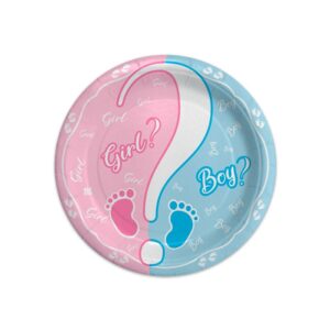 ART. P157 SET 8 PIATTI BABY GIRL OR BOY DIAMETRO 18 CM PER PARTY, FESTA
