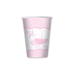 ART. P162 SET 8 BICCHIERI IT'S A GIRL 200 CC PER PARTY, FESTA