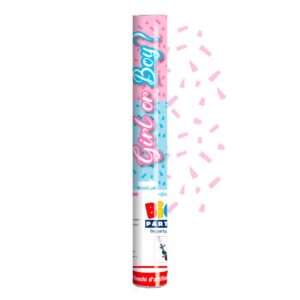ART.P51 CANNON SPARACORIANDOLI BABY GIRL OR BOY  COLORE ROSA 30 CM PER PARTY, FESTA