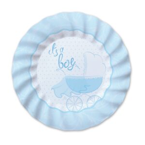 ART. P164 SET 8 PIATTI IT'S A BOY DIAMETRO 25 CM PER PARTY, FESTA