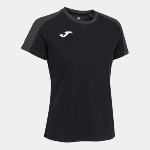 ART. 901690.110 JOMA ECOCHAMPIONSHIP SHORT SLEEVE T- SHIRT BLACK, SPORT, PADEL, TENNIS, TEMPO LIBERO