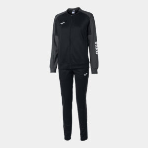 ART. 901693.110 JOMA ECO CHAMPIONSHIP TRACKSUIT BLACK ANTHRA PER SPORT, PADEL, TENNIS, TEMPO LIBERO