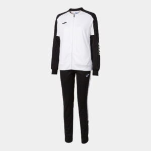 ART. 901693.201 JOMA ECO CHAMPIONSHIP TRACKSUIT WHITE BLACK PER SPORT, PADEL, TENNIS, TEMPO LIBERO