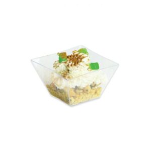 ART. P200 SET 12 COPPETTE QUADRATE IN PLASTICA FINGER FOOD 5,5X 5,5 X 3,5 CM PER PARTY, FESTA,COMPLEANNO