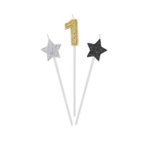 ART. P244 CANDELINE NUMERI PICKS PRESTIGE N. 1 PER PARTY, FESTA, COMPLEANNO