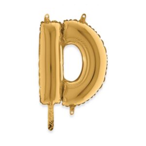 ART. P289 PALLONCINO MYLAR LETTERA D 36 CM 14" PER PARTY, FESTA, COMPLEANNO