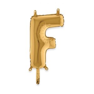 ART. P291 PALLONCINO MYLAR LETTERA F 36 CM 14" PER PARTY, FESTA, COMPLEANNO