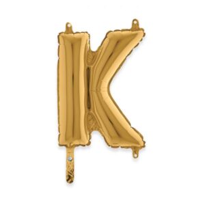 ART. P296 PALLONCINO MYLAR LETTERA K 36 CM 14" PER PARTY, FESTA, COMPLEANNO