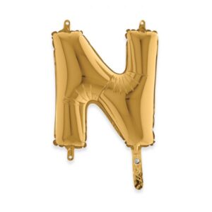 ART. P299 PALLONCINO MYLAR LETTERA N 36 CM 14" PER PARTY, FESTA, COMPLEANNO