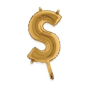 ART. P304 PALLONCINO MYLAR LETTERA S 36 CM 14" PER PARTY, FESTA, COMPLEANNO