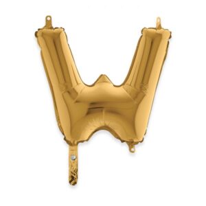 ART. P308 PALLONCINO MYLAR LETTERA W 36 CM 14" PER PARTY, FESTA, COMPLEANNO