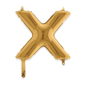 ART. P309 PALLONCINO MYLAR ORO LETTERA X 36 CM 14"