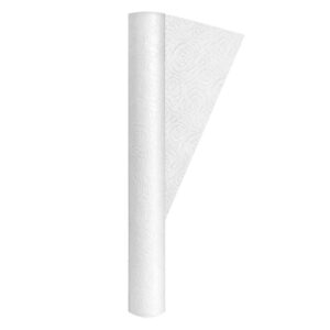 ART. P442 TOVAGLIA IN TNT STAMPA IN RILIEVO 1,20 X 5M ROSES BIANCO PER PARTY, FESTA, COMPLEANNO