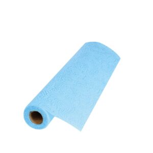 ART. P444 RUNNER IN TNT 40 X 500 CM FLOREAL CELESTE PER PARTY, FESTA, COMPLEANNO