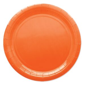 ART. P451 SET 25 PIATTI ECOLOR CM. 24 ARANCIO PER PARTY, FESTA, COMPLEANNO