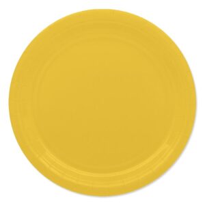 ART. P455 SET 25 PIATTI ECOLOR CM. 24 GIALLI PER PARTY, FESTA, COMPLEANNO