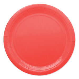 ART. P472 SET 25 PIATTI ECOLOR CM. 24 ROSSI PER PARTY, FESTA, COMPLEANNO