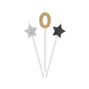 ART. P243 CANDELINE NUMERI PICKS PRESTIGE N. 0 PER PARTY, FESTA, COMPLEANNO