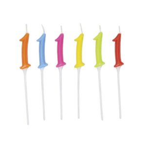 ART. P254 CANDELINE NUMERI MINI N. 1 PER PARTY, FESTA, COMPLEANNO