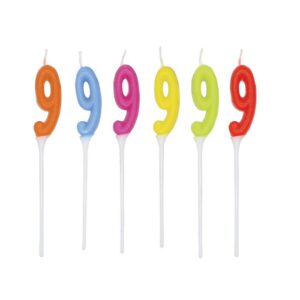ART. P262 CANDELINE NUMERI PICKS PRESTIGE N. 9 PER PARTY, FESTA, COMPLEANNO