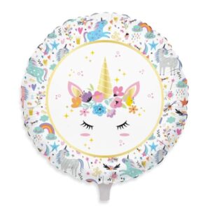 ART. P284 PALLONCINO MYLAR FOIL UNICORN 45 CM PER PARTY, FESTA, COMPLEANNO