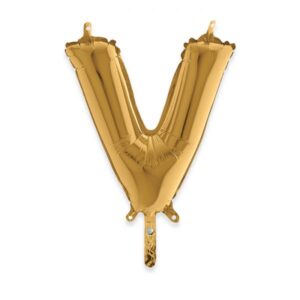 ART. P307 PALLONCINO MYLAR LETTERA V 36 CM 14" PER PARTY, FESTA, COMPLEANNO