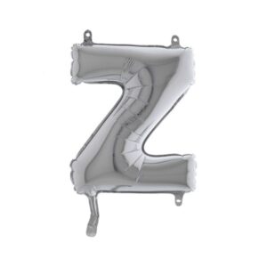 ART. P337 PALLONCINO MYLAR LETTERA Z ARGENTO 36 CM 14" PER PARTY, FESTA, COMPLEANNO