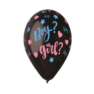 ART. P393 SET 50 PALLONCINI BOY OR GIRL 33 CM 13" PER PARTY, FESTA, GENDER REVEAL