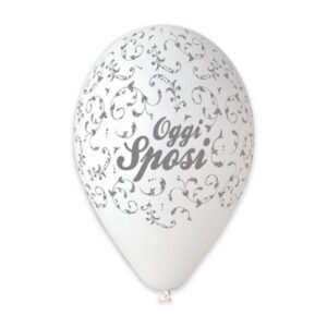ART. P395 SET 50 PALLONCINI OGGI SPOSI CRYSTAL 30 CM 12" PER PARTY, FESTA, MATRIMONIO