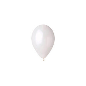 ART. P412 SET 100  PALLONCINI LATTICE COLORI METAL BIANCO PER PARTY, FESTA, COMPLEANNO