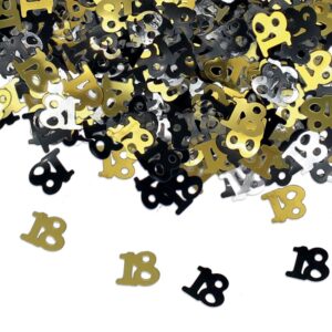 ART. P448 CORIANDOLI IN PLASTICA 15 GR 18 ANNI PRESTIGE PER PARTY, FESTA, COMPLEANNO