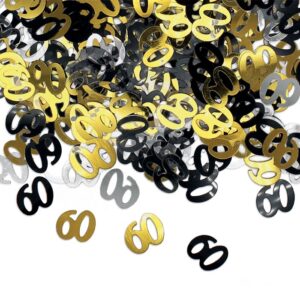 ART. P452 CORIANDOLI IN PLASTICA 15 GR 60 ANNI PRESTIGE PER PARTY, FESTA, COMPLEANNO