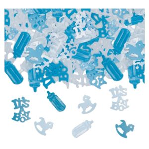 ART. P456 CORIANDOLI IN PLASTICA 15 GR BABY BOY PER PARTY, FESTA, COMPLEANNO