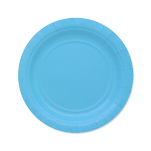 ART. P469 SET 25 PIATTI ECOLOR CM. 18 CELESTE PER PARTY, FESTA, COMPLEANNO