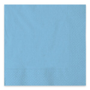 ART. P471 SET 40 TOVAGLIOLI ECOLOR 2 VELI  CM. 33 X 33 CELESTI PER PARTY, FESTA, COMPLEANNO