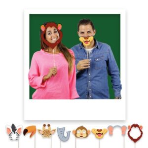ART. P471 MAXI PHOTO BOOTH 8 PEZZI - 20 CM PER PARTY, FESTA, COMPLEANNO