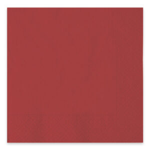 ART. P475 SET 40 TOVAGLIOLI ECOLOR 2 VELI  CM. 33 X 33 ROSSO PER PARTY, FESTA, COMPLEANNO