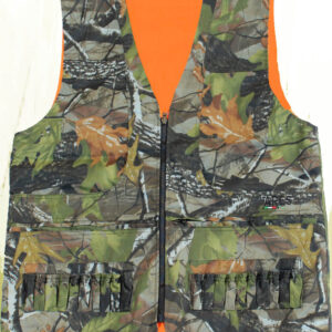 ART. 0153MBA GILET DOUBLE FACE CACCIA CINGHIALE, MIMETICO BOSCO/ ARANCIO PER CACCIA