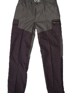 ART.0221MV PANTALONE COTONE CANVAS RIPORTI TESSUTO OLEATO ELASTICO VITA MARRONE/VERDE, PER CACCIA, PESCA, SOFTAIR, TEMPO LIBERO, FUNGHI, TARTUFI