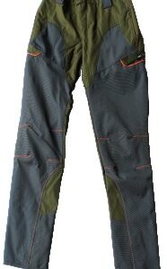 ART. 0226VAR PANTALONE CORDURA/KEVLAR, MEMBRANA ANTIACQUA TRASPIRANTE, VERDE/ARANCIONE PER CACCIA