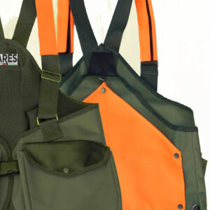 ART. 0377VAR GILET TRISACCA RIPORTI ARANCIO ANTE/POST STACCABILI - VERDE PER CACCIA