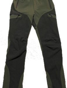 ART. 050V PANTALONE TESSUTO TRICOT ELASTICIZZATO RIPORTI ANTISTRAPPO E MEMBRANA ANTIACQUA/ANTIVENTO TRASPIRANTE, VERDE PER CACCIA, PESCA, SOFTAIR, TEMPO LIBERO, FUNGHI, TARTUFI