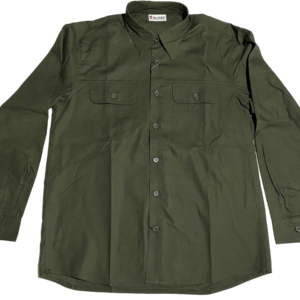 ART. 099V CAMICIA COTONE ELASTICCIZZATO, VERDE PER CACCIA, PESCA, SOFTAIR, TEMPO LIBERO, FUNGHI, TARTUFI