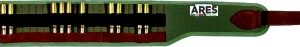 ART. 3407VM CARTUCCERA CARABINA CANVAS IMBOT. / CUOIO C/PARAOGIVE 26 CELLE ELAST, VERDE/MARRONE PER CACCIA