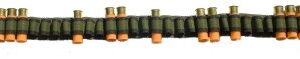 ART. 340V CARTUCCERA NASTRO IN NYLON ELASTICA, VERDE CAL. 12, 16, 20, 24, 30 CELLE PER CACCIA