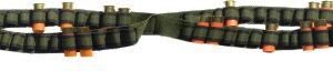 ART. 342V CARTUCCERA NASTRO IN NYLON ELASTICA, VERDE, CALIBRO 12,16,20,24 50 CELLE PER CACCIA