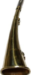 ART. 6A63C CORNO IN OTTONE DA BATTUTA, PER CAPO CACCIA  O PER GIUDICE PROVE CINOTECNICHE, MISURA 25 CM