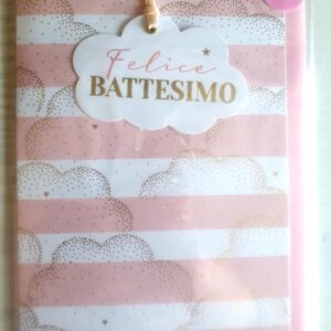 BIGLIETTO HALLMARK BATTESIMO ROSA